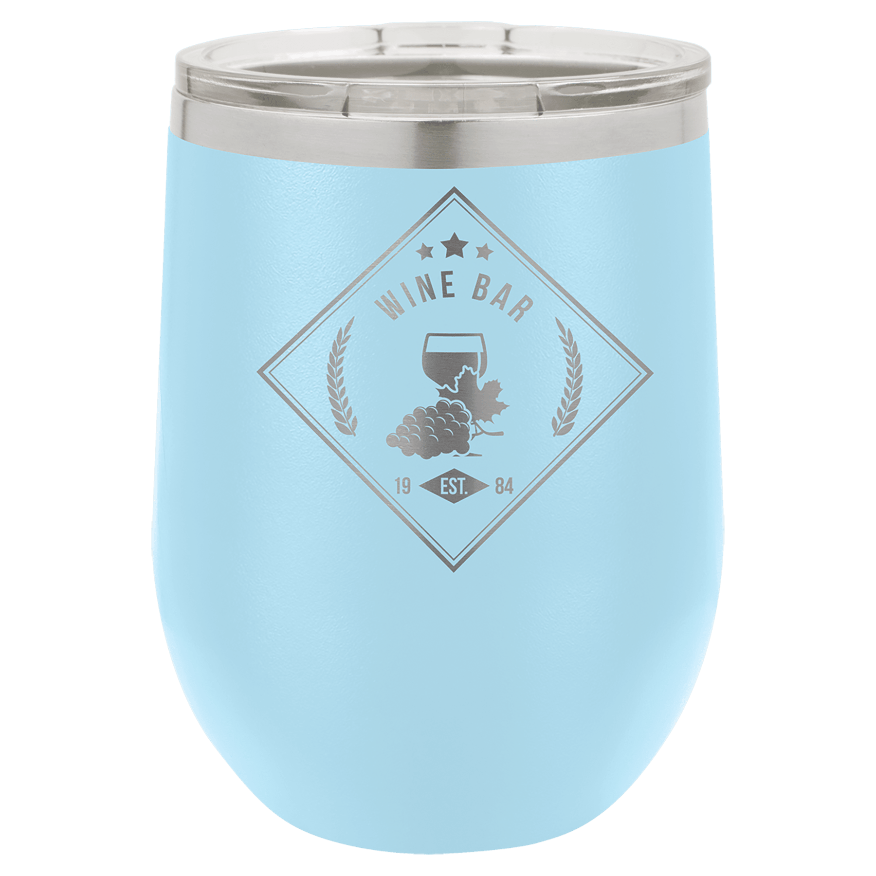 Polar Camel 12 oz. Light Blue Stemless Wine Tumbler