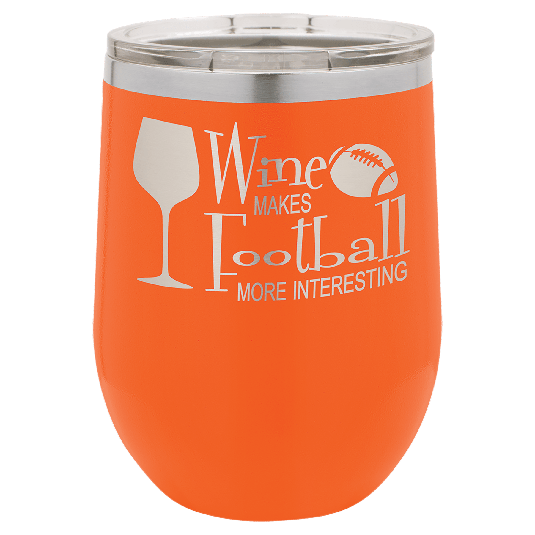 Polar Camel 12 oz. Orange Stemless Wine Tumbler