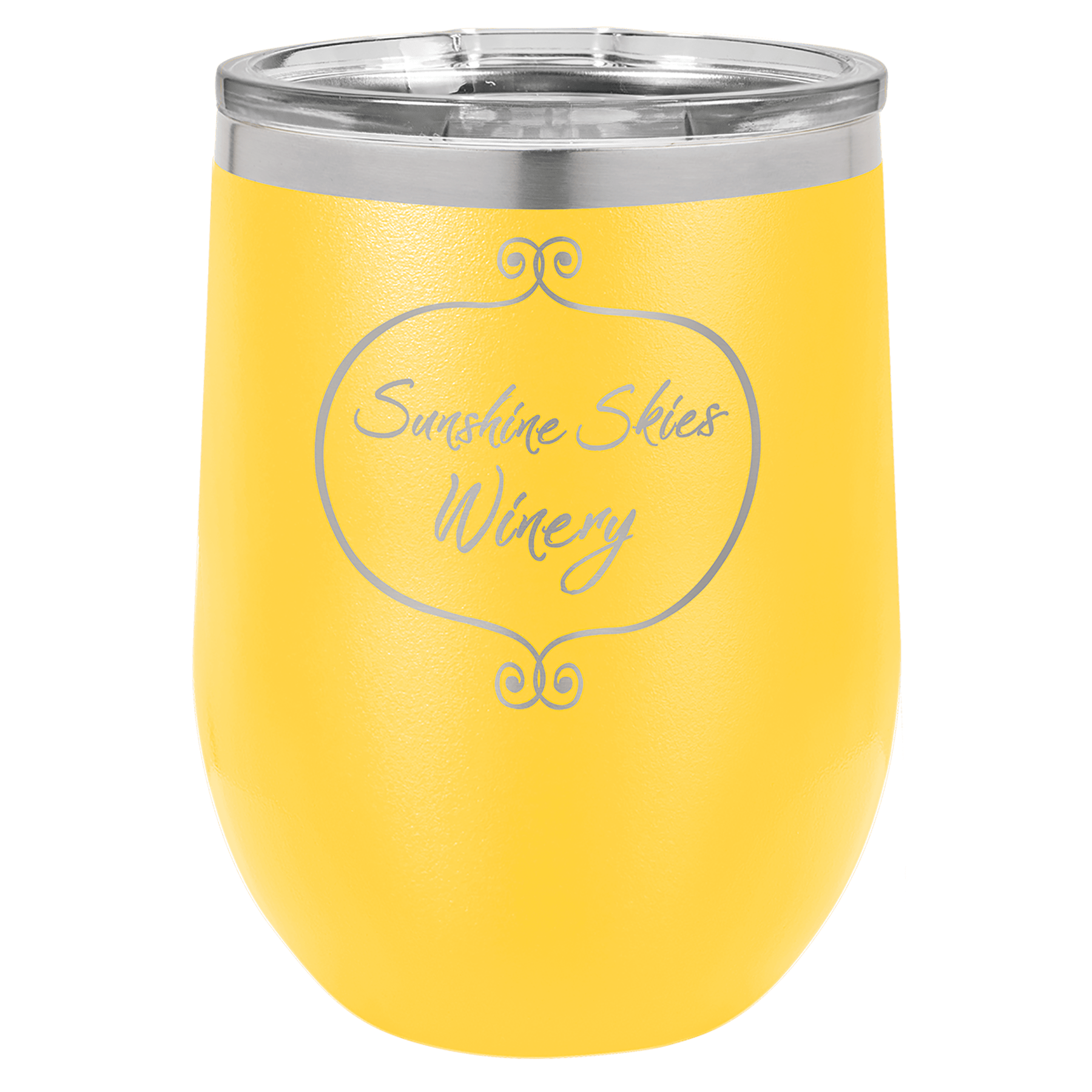 Polar Camel 12 oz. Yellow Stemless Wine Tumbler