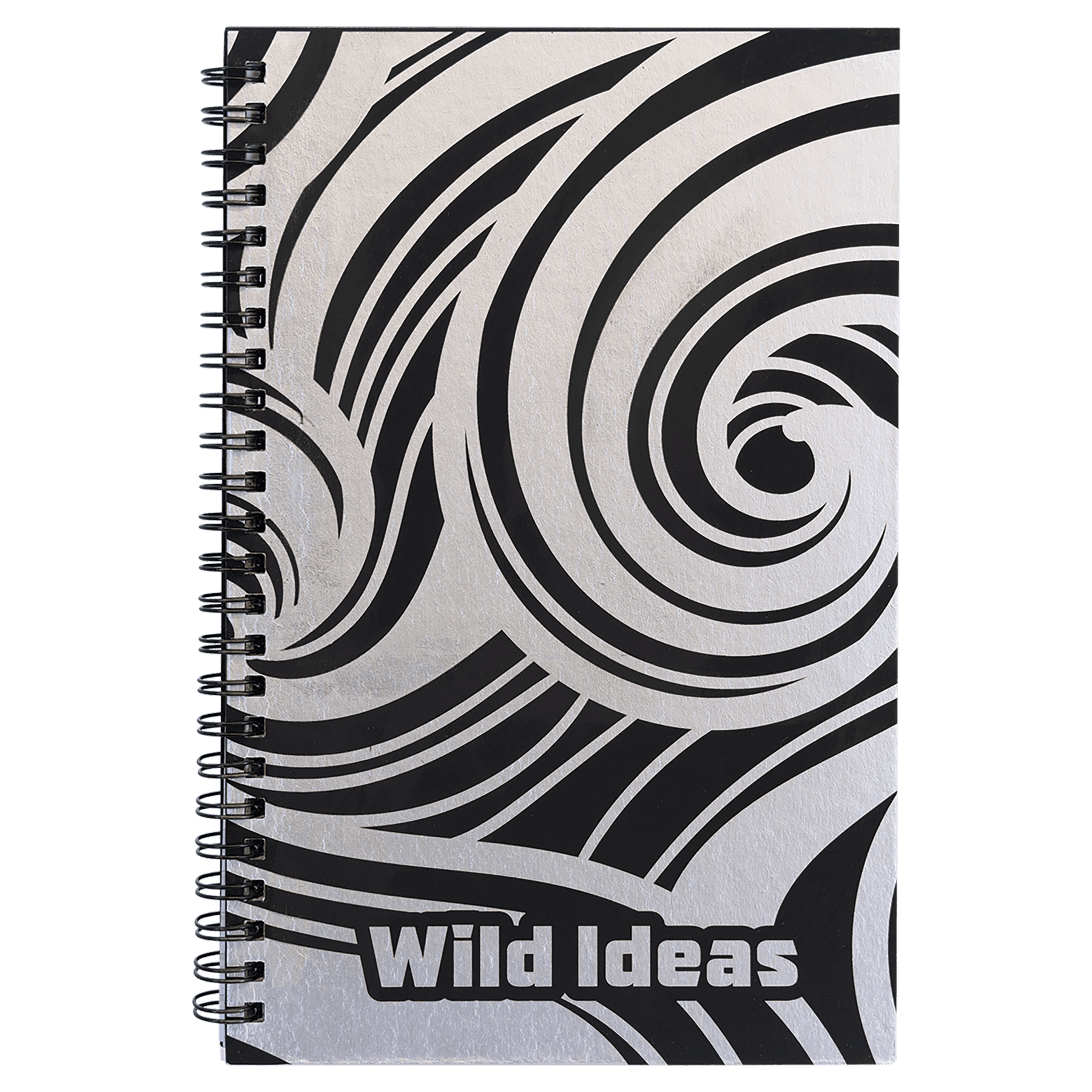 5.5" x 8.5" Black LazerBurst Spiral Notebook