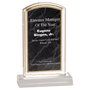 4" x 7" Black Marbleized Acrylic with 5" Base