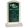 4" x 7" Green Marbleized Acrylic with 5" Base