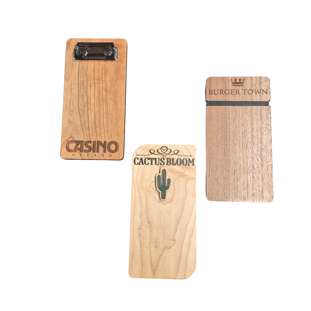 Custom Wood Menu Board and Check Presenter