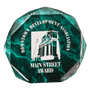 5" Green Marble Octagon Acrylic Award