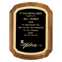 American Walnut Plaque w/Gold Border Design Plate