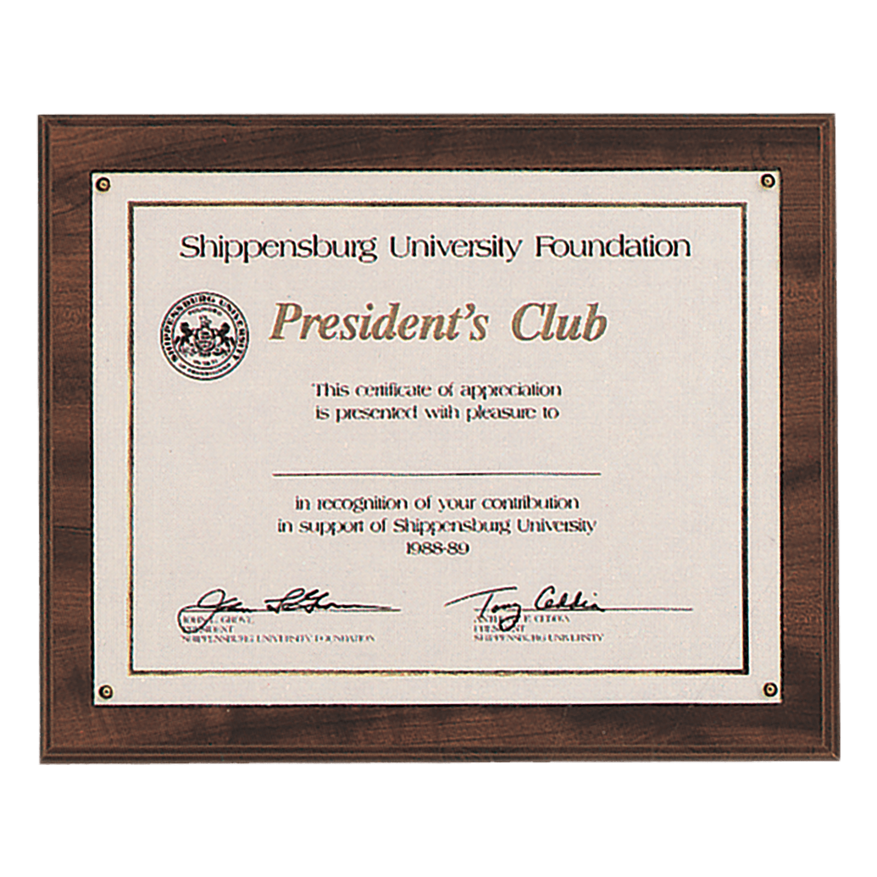 Walnut Finish Photo/Certificate Holder - CRT10