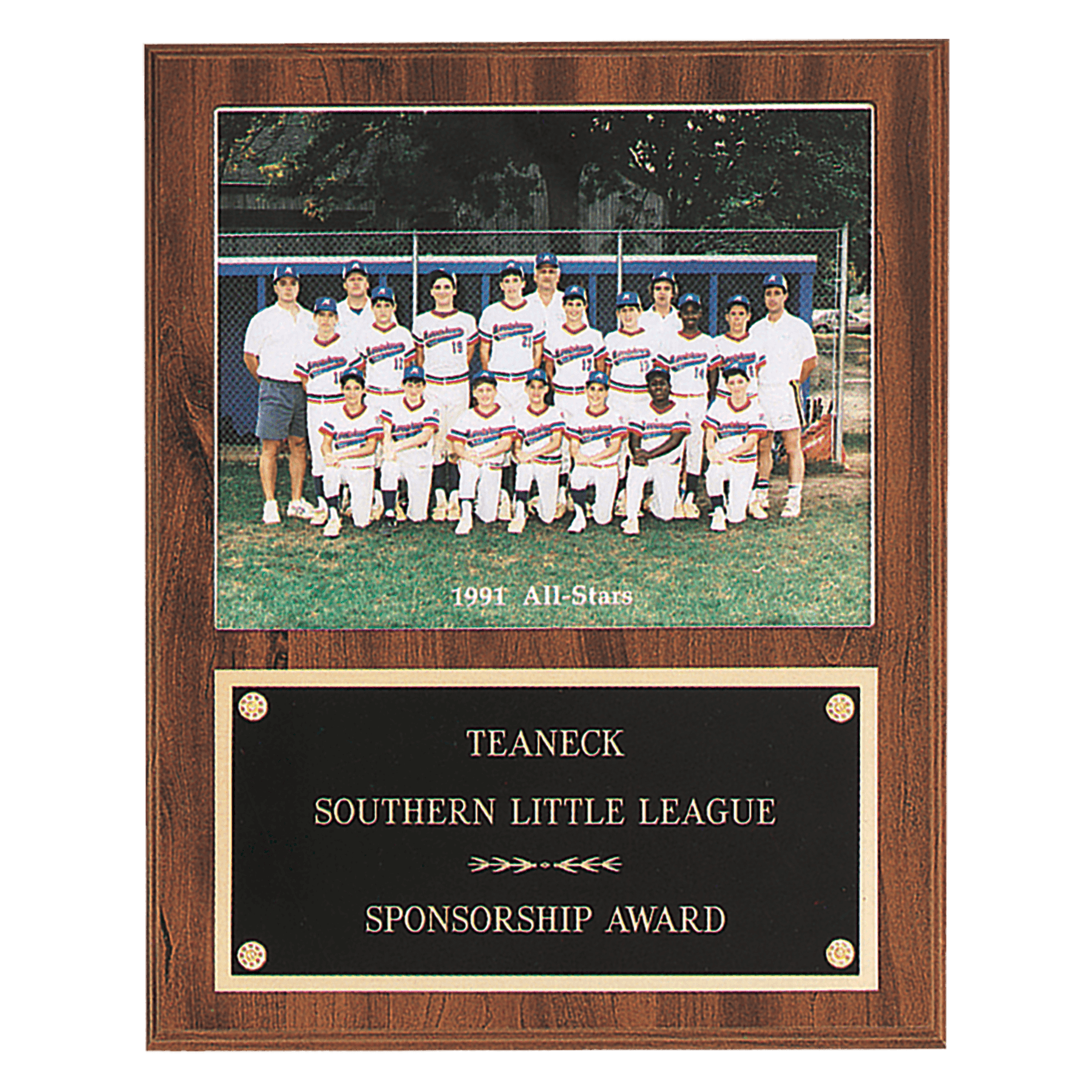 American Walnut Finish Photo Plaque - 8" x 10" Photo
