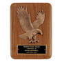 Solid American Walnut Plaque w/Detailed Eagle Relief Casting