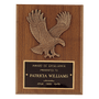 Solid American Walnut Plaque w/Sculpted Relief Eagle Casting