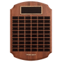 American Walnut 60 Plate Perpetual Plaque w/Gold Trim