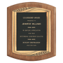 American Walnut Plaque w/Antique Bronze Finish Frame Casting