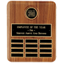 American Walnut 12 Plate Perpetual Plaque w/ Disc - PP17