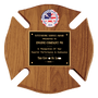 American Walnut Maltese Cross Plaque and 2" Insert