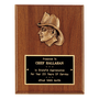 American Walnut Plaque w/Firefighter Relief and Brass Plate