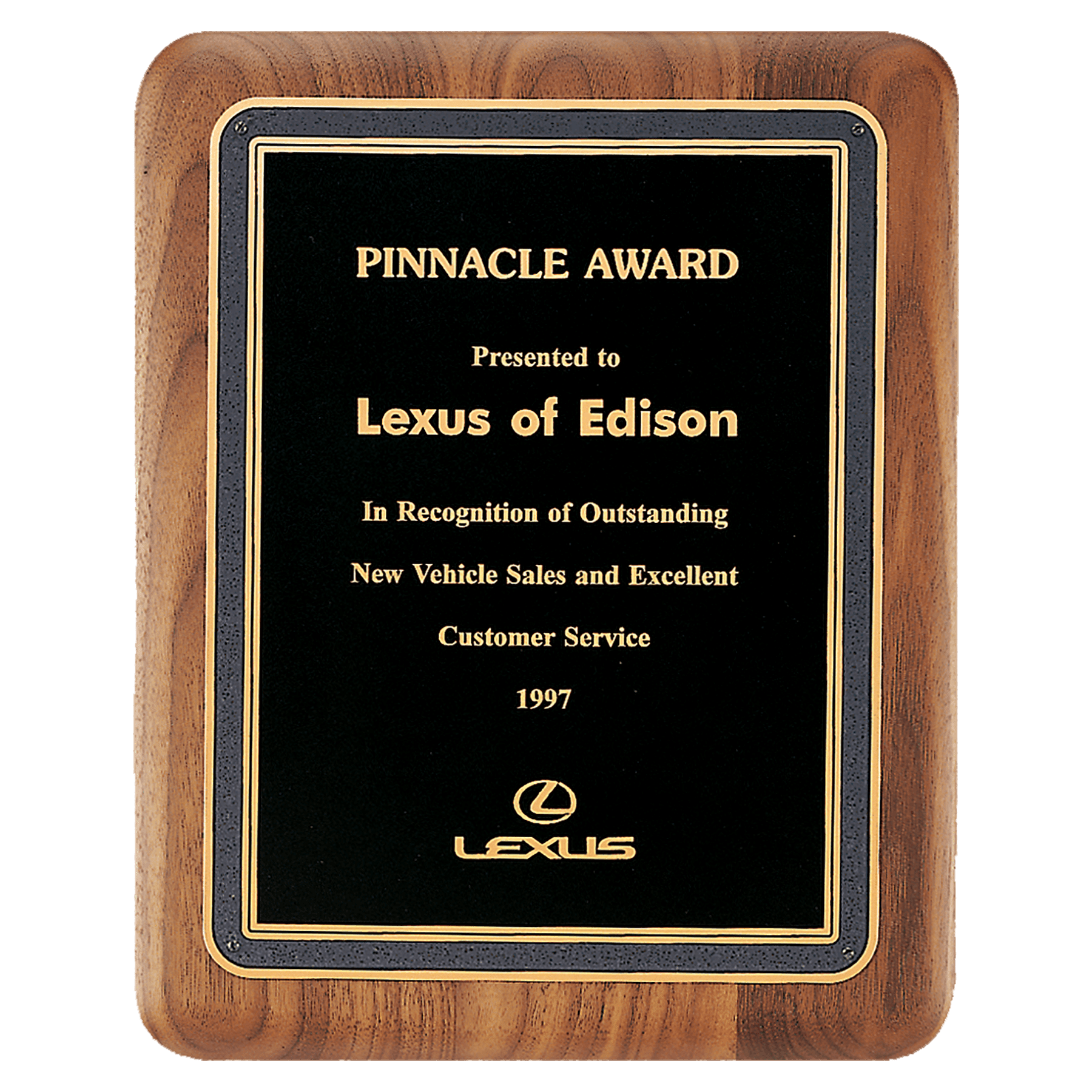 American Walnut Plaque with Rounded Corners - PWW75