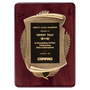 Rosewood Piano Finish Plaque w/Antique Bronze Scroll Frame