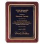 Rosewood Piano Finish Plaque w/Bronze Finish Cast Frame