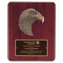 Rosewood Piano Finish Plaque w/Eagle Head Cast w/Black Plate