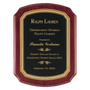 Rosewood Piano Finish Plaque w/Black/Gold Border Plate