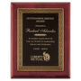 Rosewood Piano Finish Plaque w/Antique Bronze Cast Frame