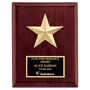 Rosewood Piano Finish Plaque w/Star Casting w/Gabled Points