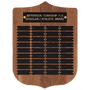 American Walnut 36 Plate Perpetual Plaque w/Brass Plates