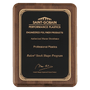 Premium Walnut Piano Finish Plaque w/Gold Border Plate