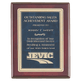 Rosewood Piano Finish Plaque w/Marble/Gold Design Plate