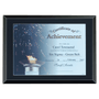 Black Glass Certificate Plaque w/Easy Open and Close Backing