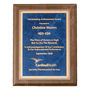Walnut Piano Finish Plaque with Marble Plate - PWW66
