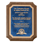 Walnut Piano Finish Plaque with Scalloped Corners - PWW74