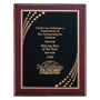 Rosewood Piano Finish Plaque w/ Star Border Plate - PWR44