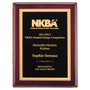 Rosewood Piano Finish Plaque w/Textured Black & Gold Plate