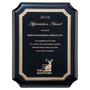 Black High Gloss Plaque w/Black Gold Border Plate