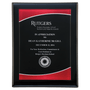 Black Piano Finish Plaque w/Red Border Acrylic Plate