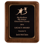 American Walnut Plaque with Gold Border Black LaserFX Plate