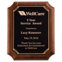 American Walnut Plaque with Gold Border Black LaserFX Plate
