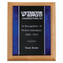 Airflyte Natural Alder Plaque with Blue Border Acrylic Plate