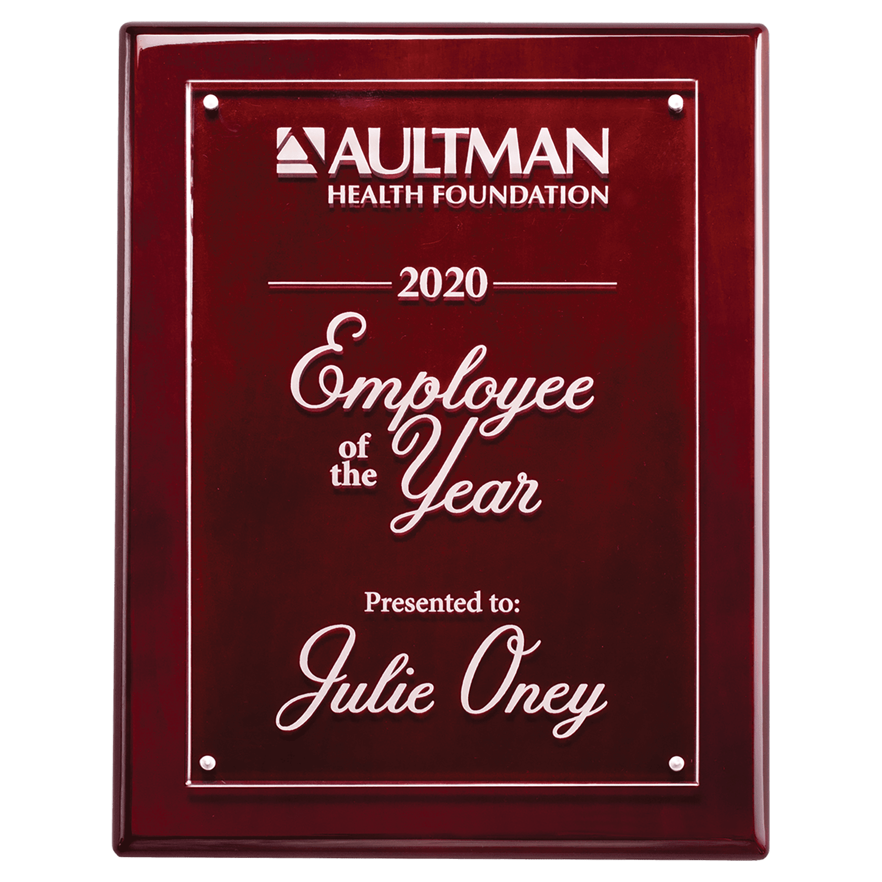 Rosewood High-Lustr Plaque with Acrylic Engraving Plate