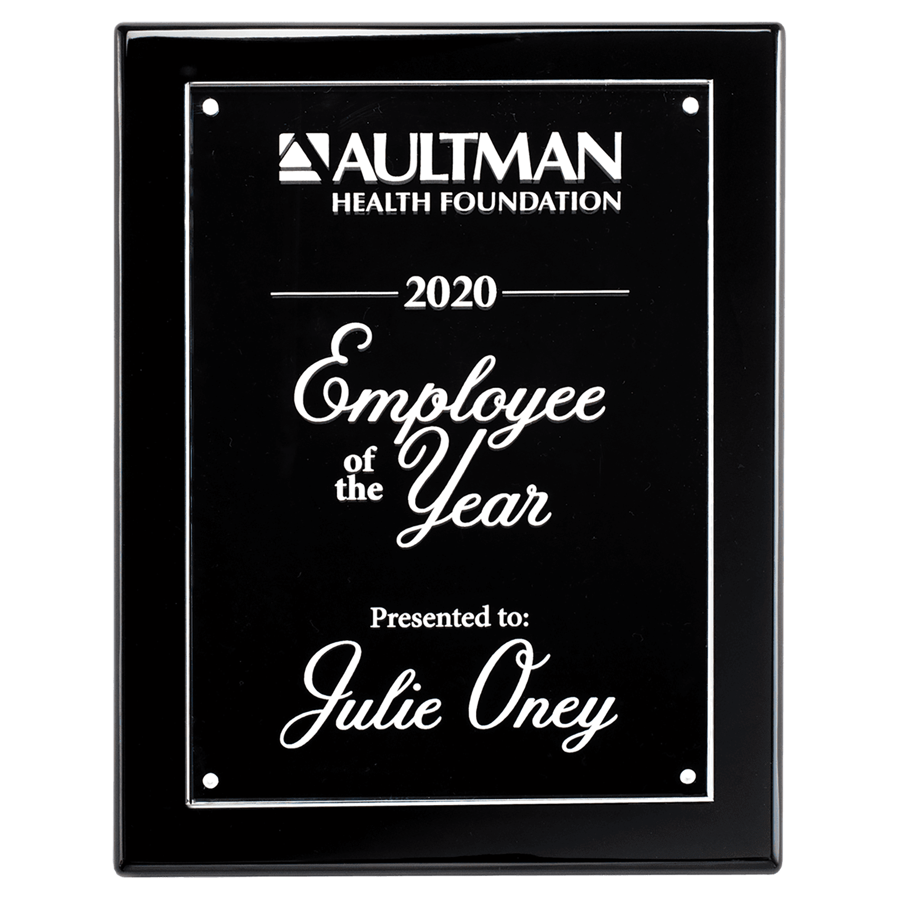 Black High-Lustr Plaque with Acrylic Engraving Plate