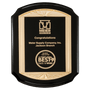 Black Piano Finish Plaque w/Frame and Black Plate