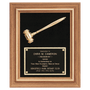 Walnut Frame with Gavel and Velour Background - PC35