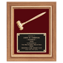 Walnut Frame with Gavel and Velour Background - PC35