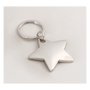 1.875" x 3" Polished Silver Star Key Ring