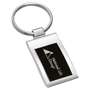 1" x 3.25" Chrome Plated Key Ring with Black Aluminum Insert