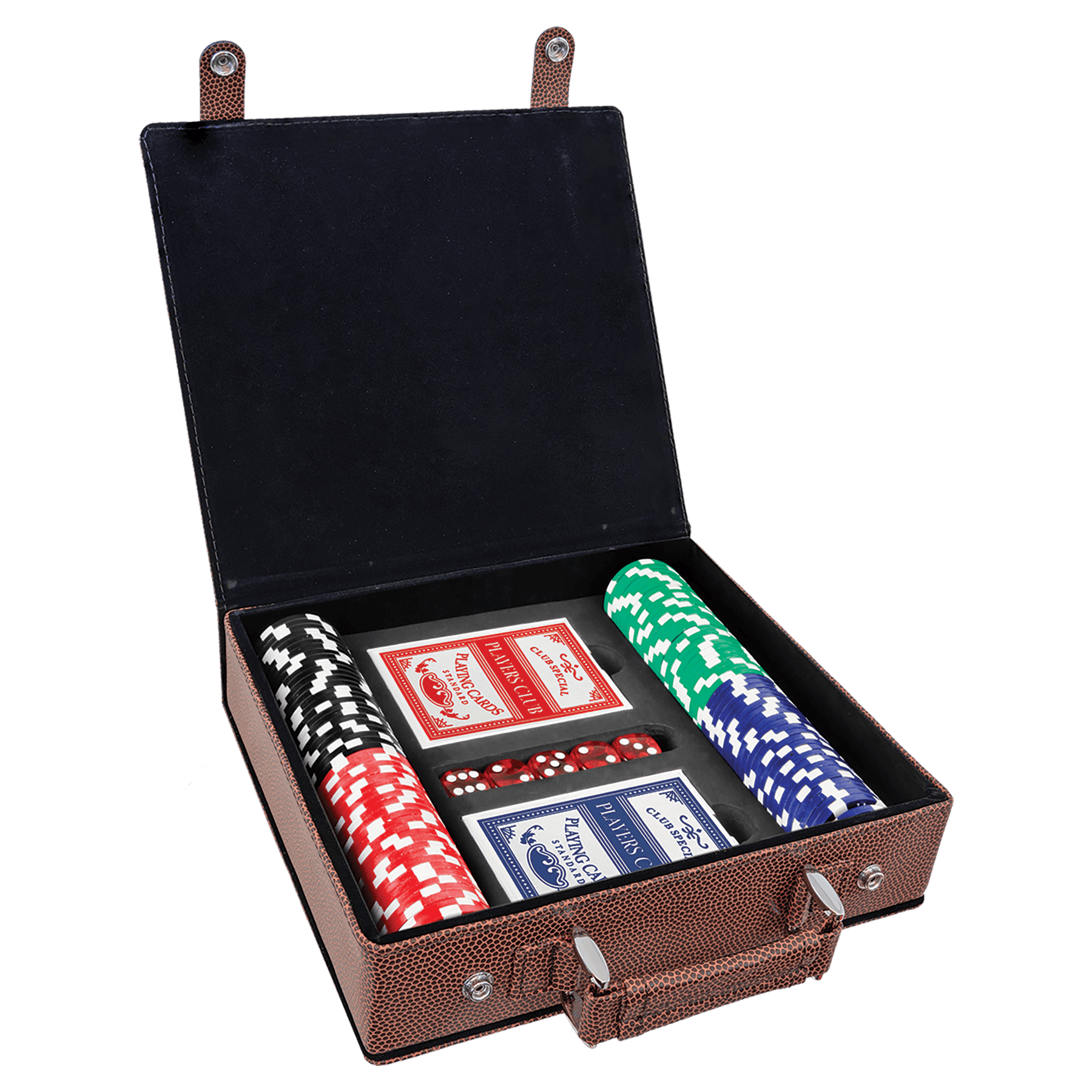 Football Leatherette 100 Chip Poker Set