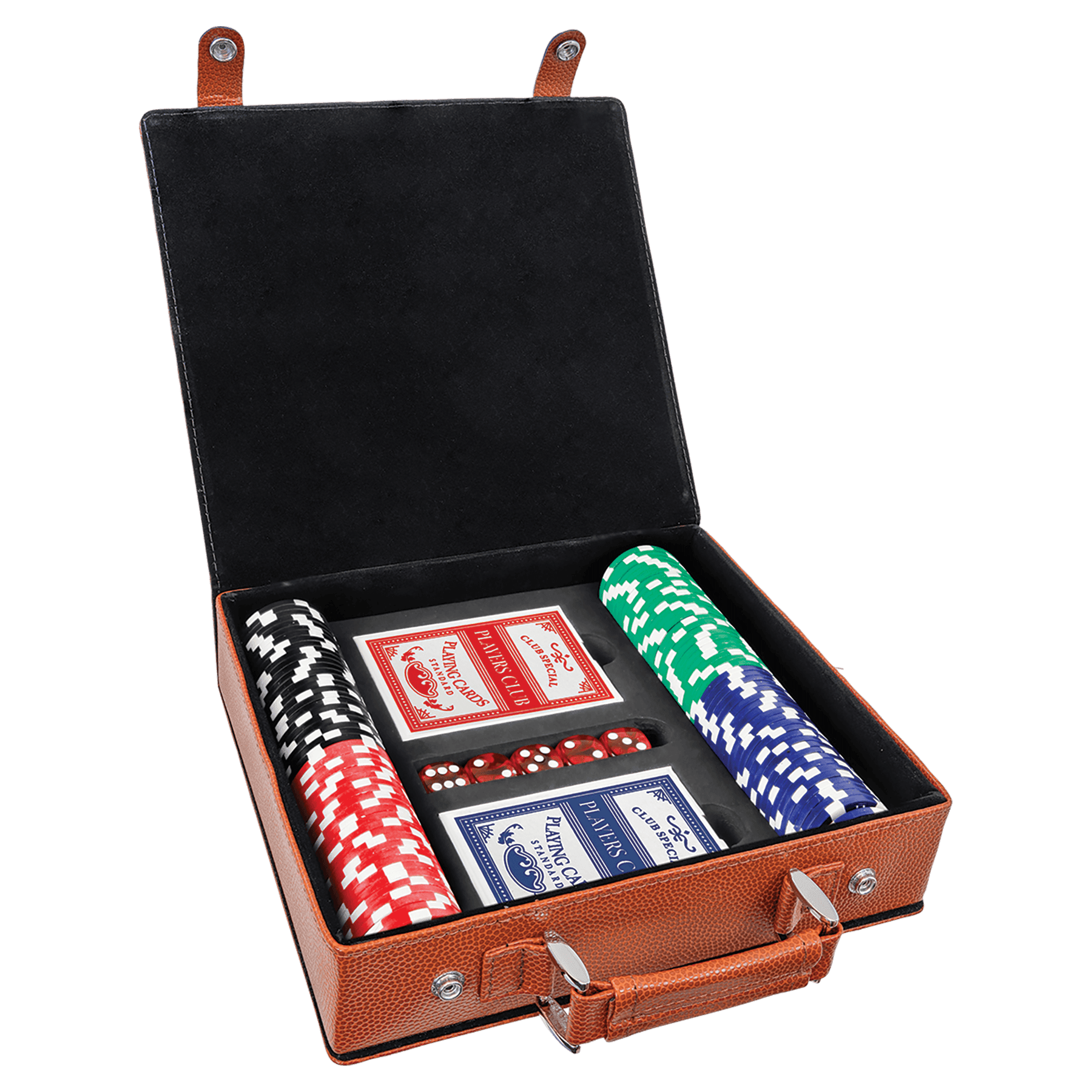 Basketball Leatherette 100 Chip Poker Set