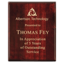 7" x 9" Premium Rosewood Piano Finish Plaque