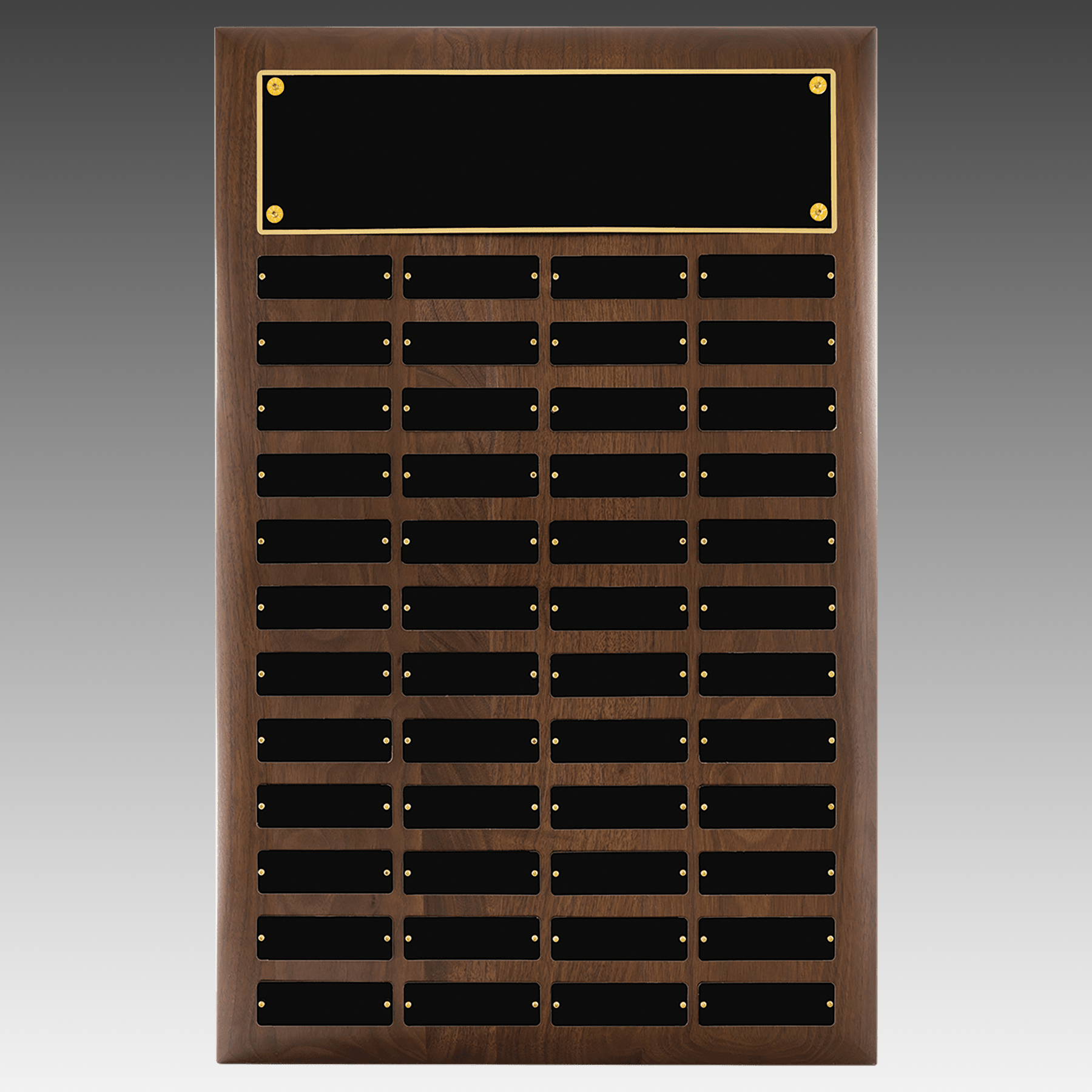 American Walnut Perpetual Plaque w/Brass Plates - PP21