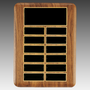 American Walnut 12 Plate Perpetual Plaque w/Brass Plate - PP25